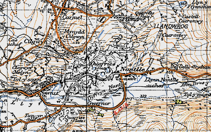 Old map of Nantlle in 1947