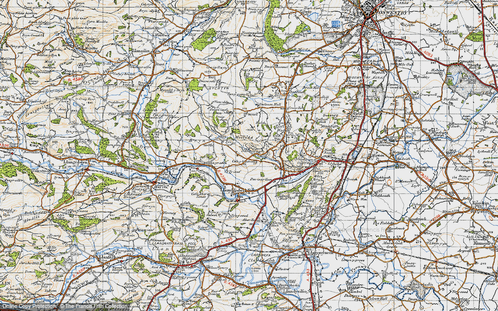 Old Map of Nantmawr, 1947 in 1947