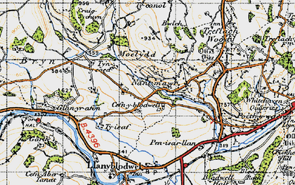 Old map of Nantmawr in 1947