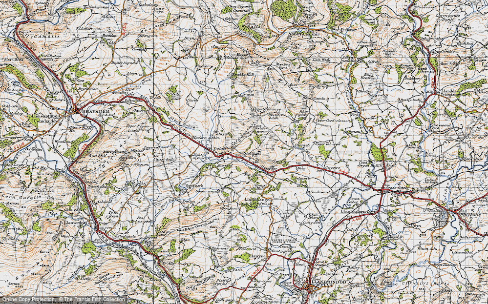 Old Map of Nantmel, 1947 in 1947