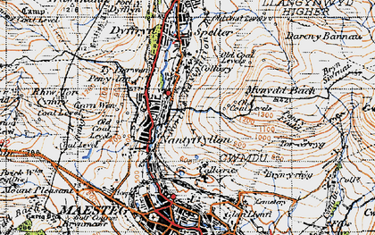 Old map of Nantyffyllon in 1947