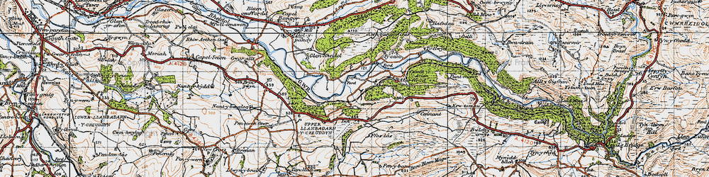 Old map of Nantyronen Station in 1947