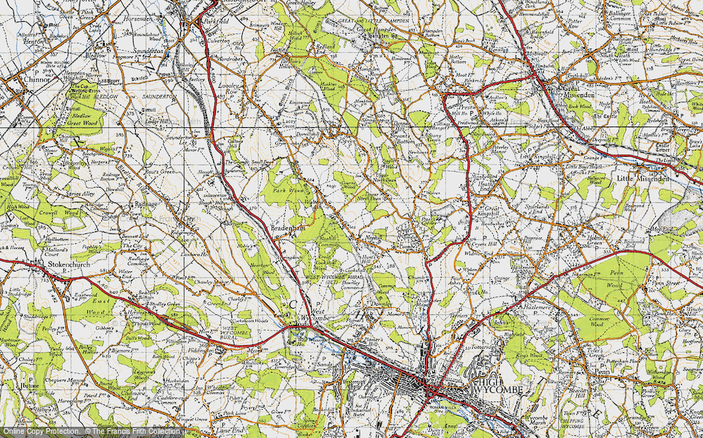 Old Map of Naphill, 1947 in 1947