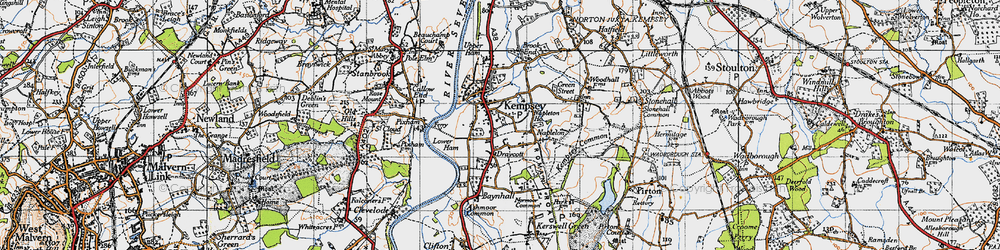 Old map of Napleton in 1947
