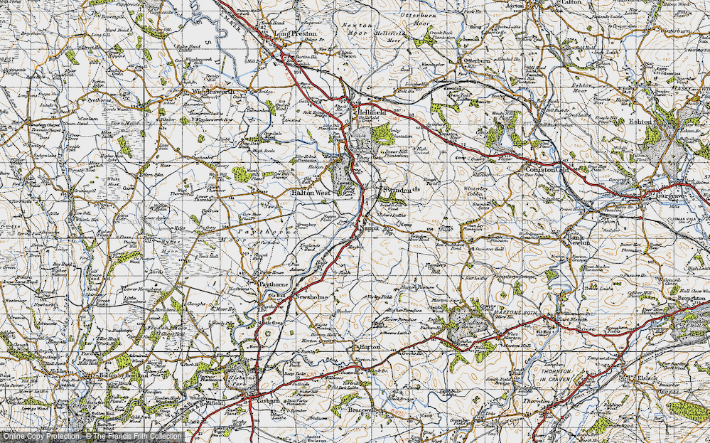 Old Map of Nappa, 1947 in 1947