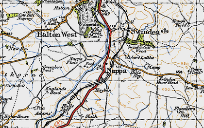 Old map of Nappa in 1947