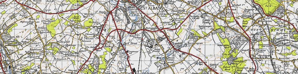 Old map of Napsbury Park in 1946