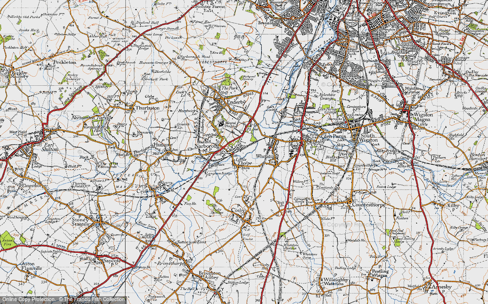 Old Map of Narborough, 1946 in 1946