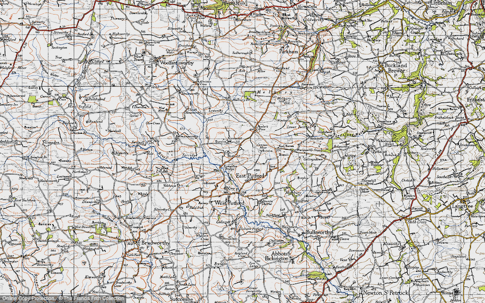 Old Map of Narracott, 1946 in 1946