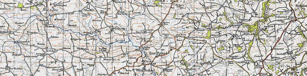 Old map of Narracott in 1946