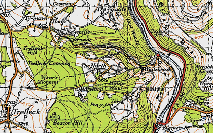Old map of Narth, The in 1946