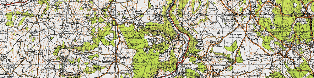 Old map of Narth, The in 1946