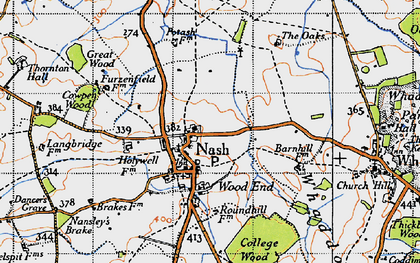 Old map of Nash in 1946