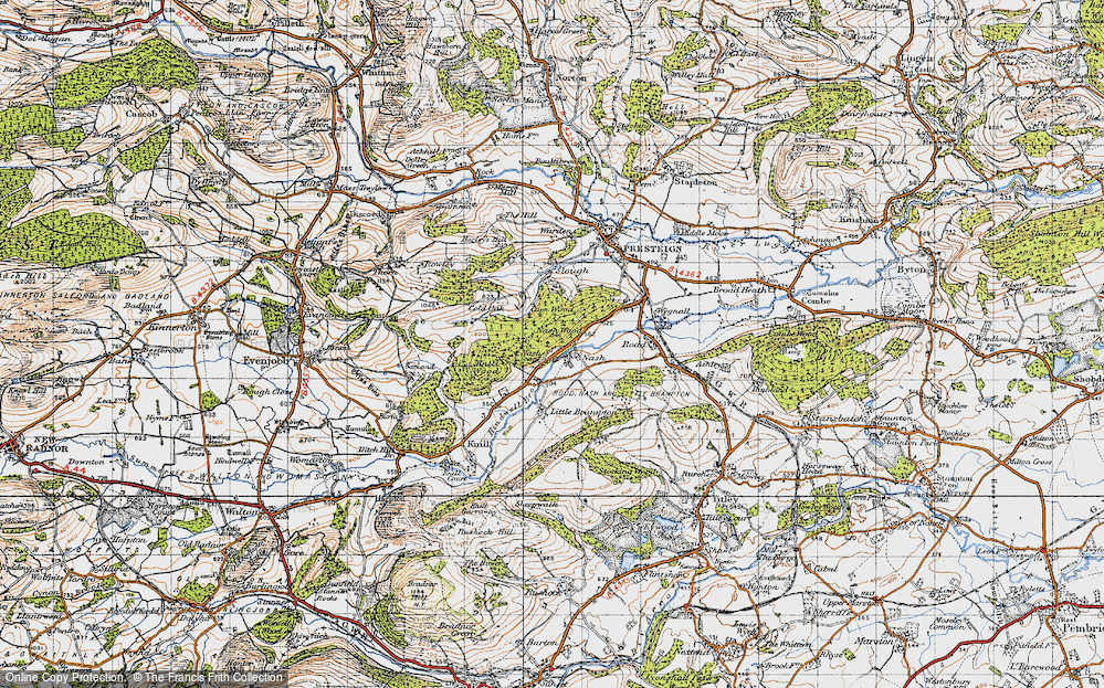 Old Map of Nash, 1947 in 1947