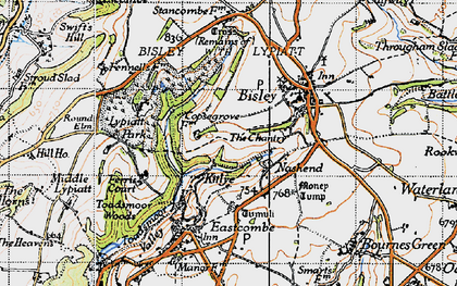 Old map of Nashend in 1946