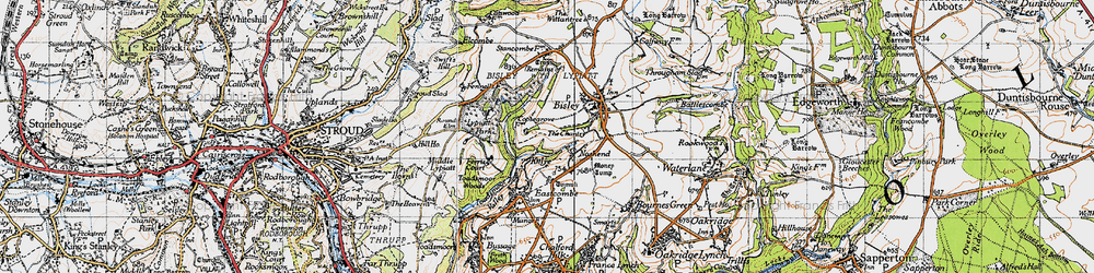 Old map of Nashend in 1946