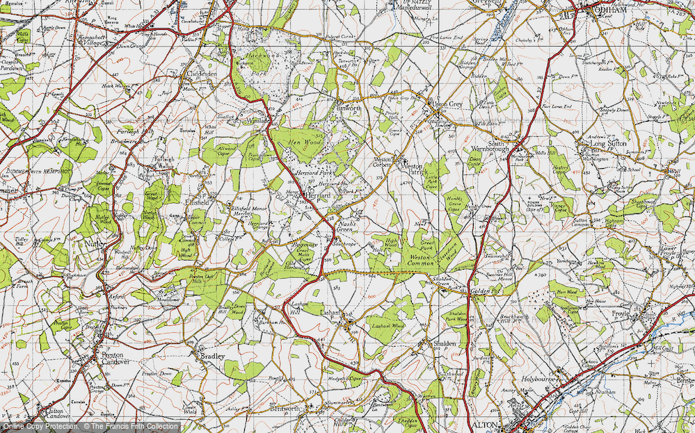 Old Map of Nashes Green, 1945 in 1945