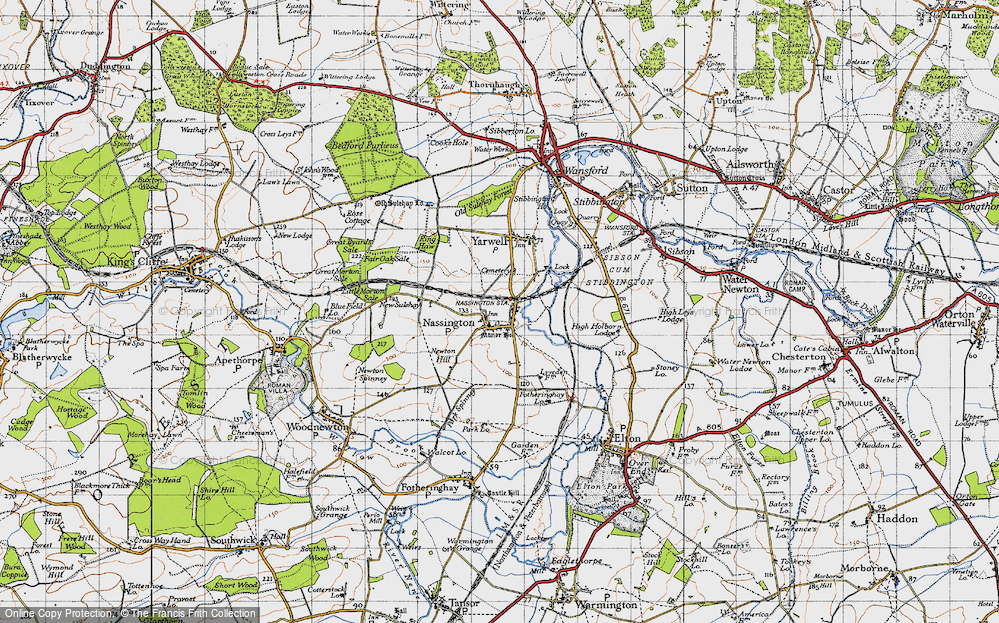 Old Map of Nassington, 1946 in 1946