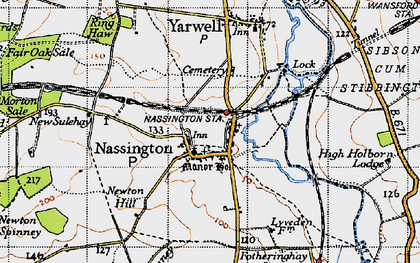 Old map of Nassington in 1946