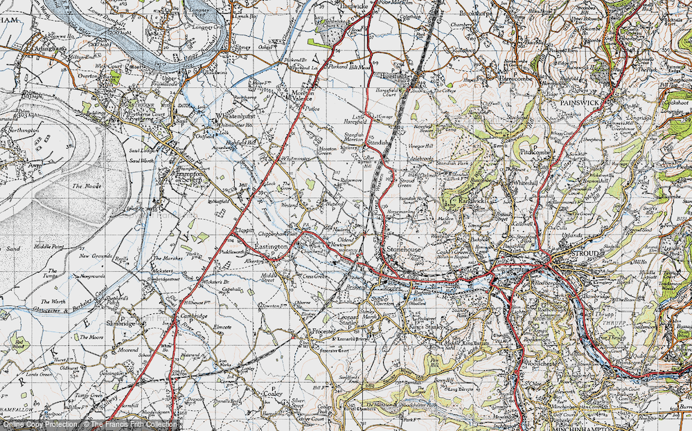 Old Map of Nastend, 1946 in 1946