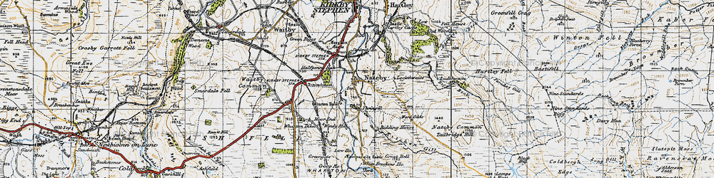 Old map of Nateby in 1947