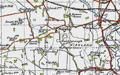 Old map of Nateby in 1947