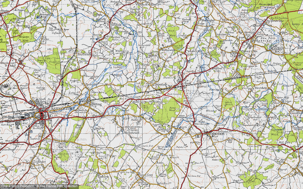 Old Map of Nately Scures, 1940 in 1940