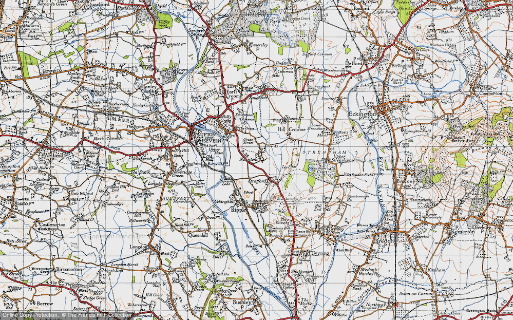 Old Map of Naunton, 1947 in 1947