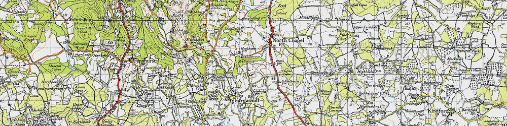 Old map of Navant Hill in 1940