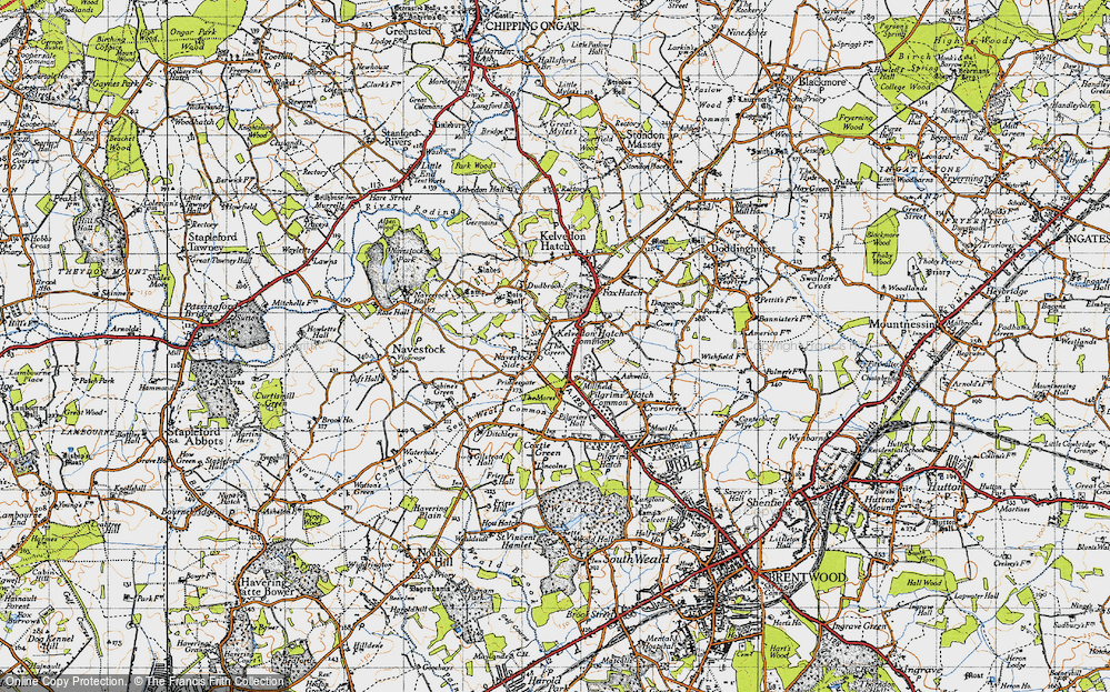 Old Map of Navestock Side, 1946 in 1946