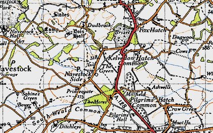 Old map of Navestock Side in 1946
