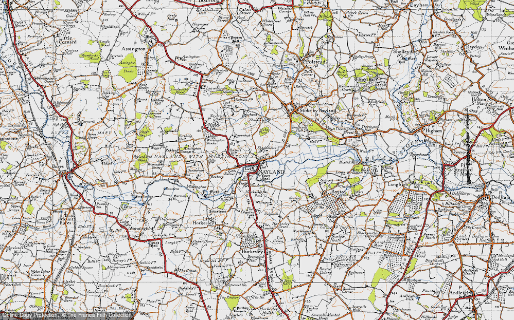 Old Map of Nayland, 1946 in 1946