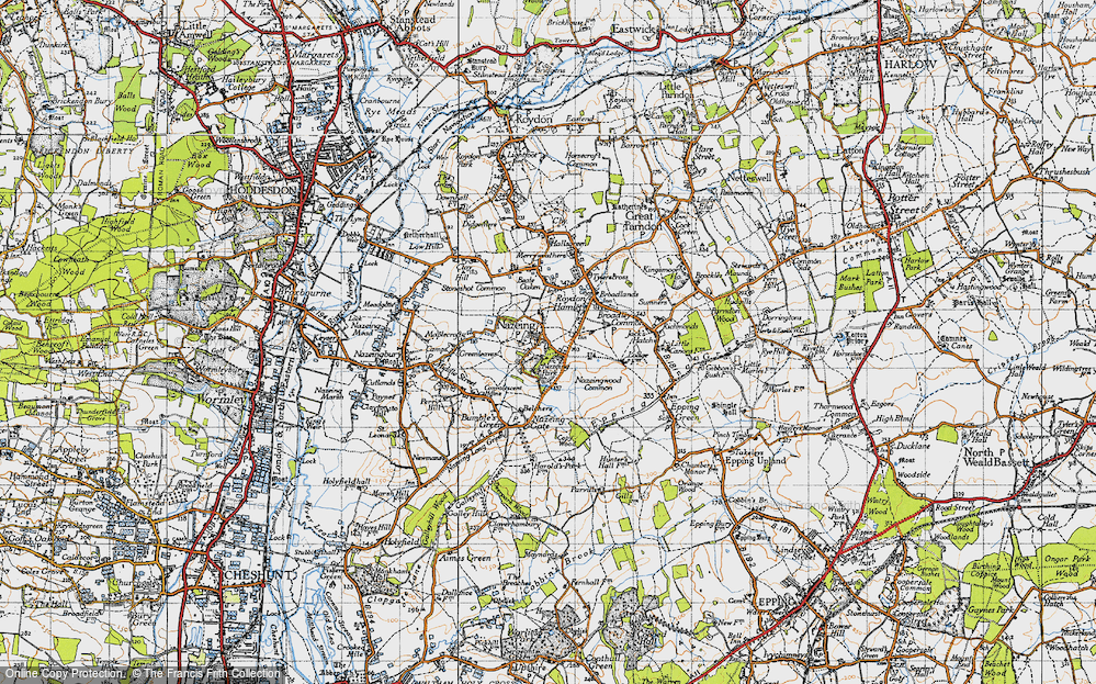 Old Map of Nazeing, 1946 in 1946