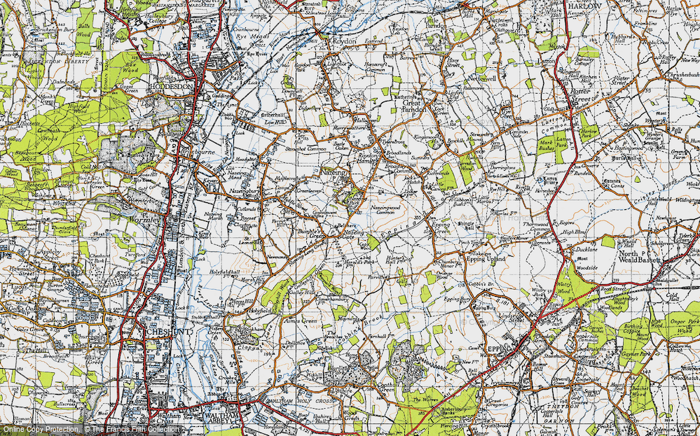 Old Map of Historic Map covering Belchers in 1946