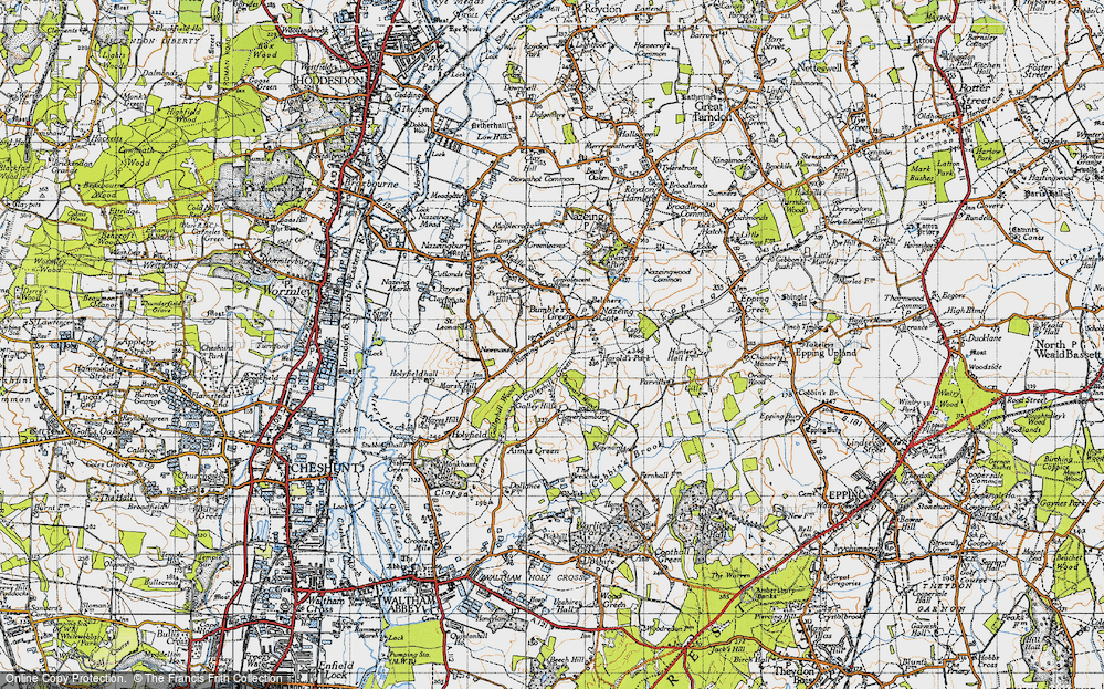 Old Map of Nazeing Long Green, 1946 in 1946