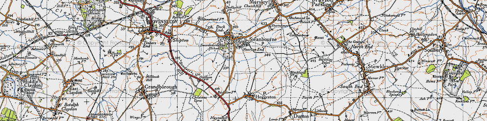 Old map of Nearton End in 1946