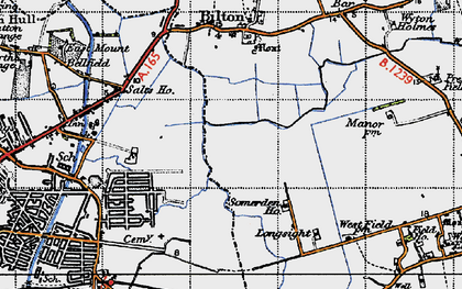 Old map of Neat Marsh in 1947