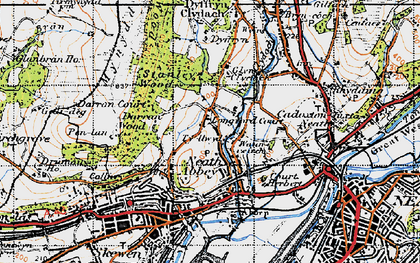 Old map of Neath Abbey in 1947