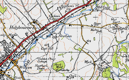 Old map of Neatham in 1940
