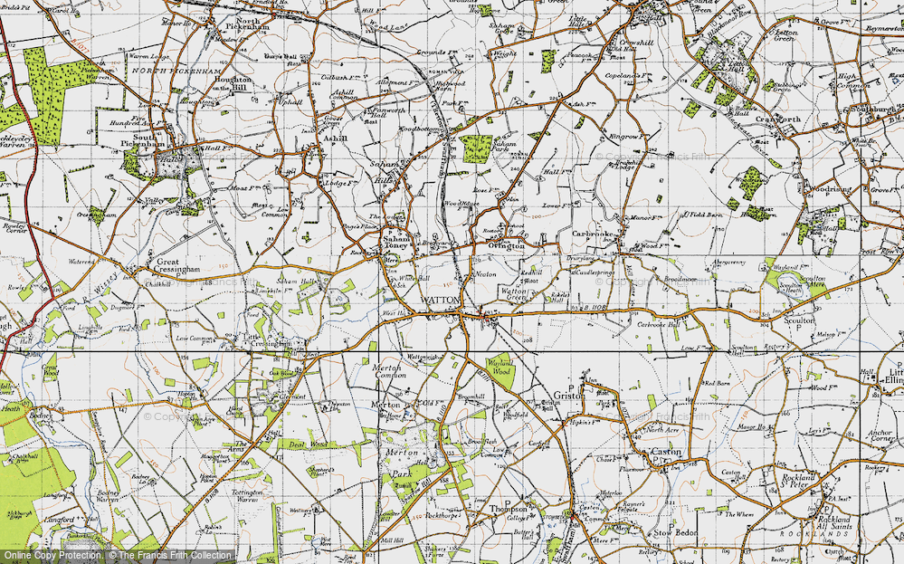Old Map of Neaton, 1946 in 1946