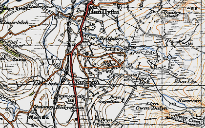 Old map of Nebo in 1947