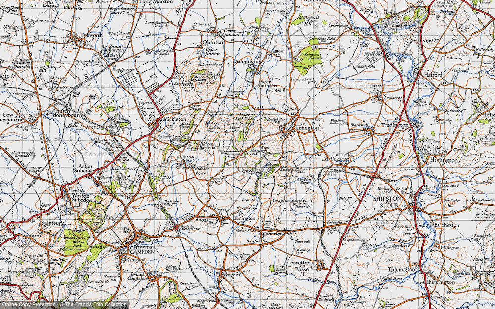 Old Map of Historic Map covering Lark Stoke in 1946
