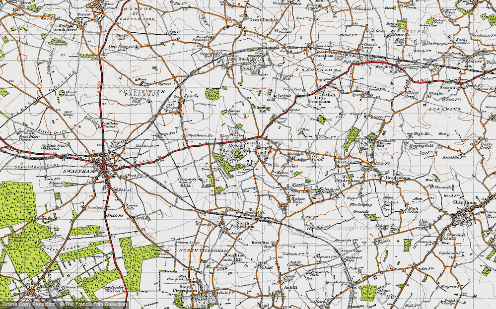Old Map of Necton, 1946 in 1946
