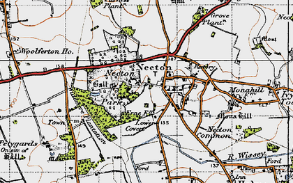 Old map of Necton in 1946