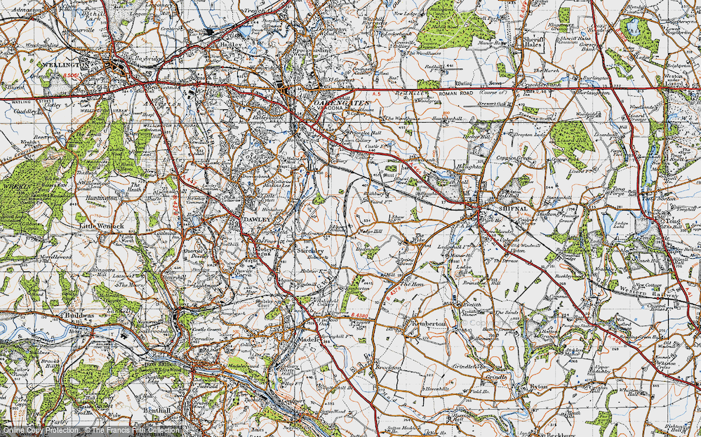Old Map of Nedge Hill, 1946 in 1946
