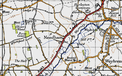 Old map of Needham in 1946