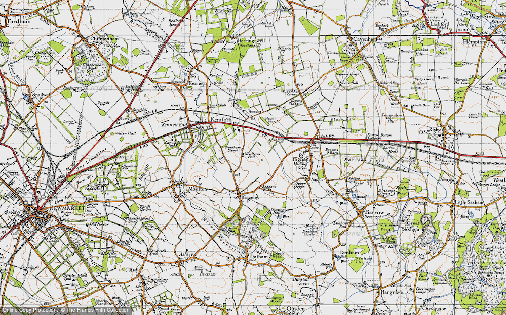 Old Map of Needham Street, 1946 in 1946