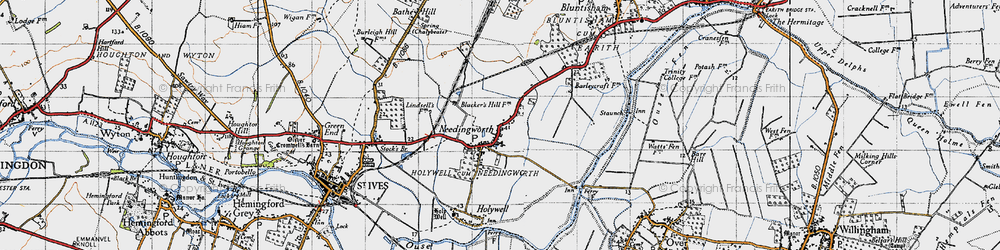 Old map of Needingworth in 1946