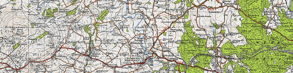 Old map of Wyre Common in 1947