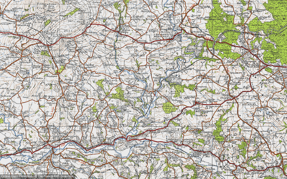 Old Map of Historic Map covering Birch Hill in 1947